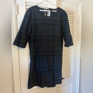 J crew eyelet black dress with tie back, 14T